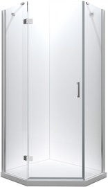Душевая кабина Besco Viva V5L-90-195-C, пятиугольный, без поддона, 900 мм x 900 мм x 1950 мм