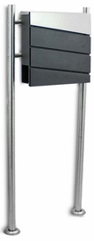 Postkast Bituxx B2M3305, hõbe/tumehall, 500 mm x 160 mm x 1200 mm