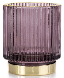 Svečturis AmeliaHome Pompey 10626388, stikls/dzelzs, Ø 7 cm, 8 cm, violeta