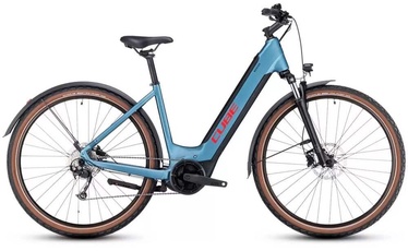 Elektrinis dviratis Cube Nuride Hybrid Performance 625 Allroad, M, 29", 250 W, 17.4 Ah, mėlyna/raudona