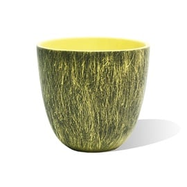Цветочный горшок Askovita VETKAGEL-1, керамика, Ø 120 мм, желтый/зеленый