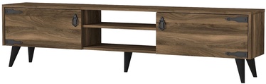 TV-laud Kalune Design Anthes 2, must/pähklipuu, 180 cm x 29.5 cm x 49 cm