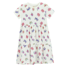 Платье лето, для девочек Cool Club CCG2810609, белый/розовый/фиолетовый, 116 см