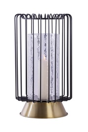 Küünlahoidja Kayoom Malibu 125, raud, Ø 22.5 cm, 40 cm, kuldne/must