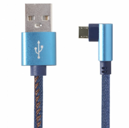 Кабель Gembird CC-USB2J-AMMBML-1M-BL, Micro USB/USB male, 1 м, синий