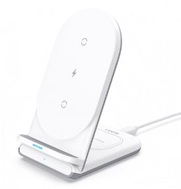 Зарядное устройство для телефона Aukey Aircore 2 in 1, USB-C/2 x Qi Wireless, белый, 10 Вт