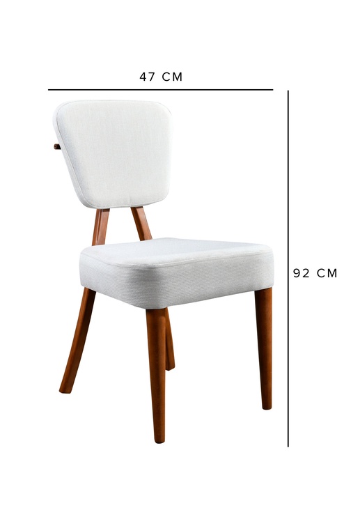Ēdamistabas komplekts Kalune Design Tia, krēmkrāsas/valrieksts