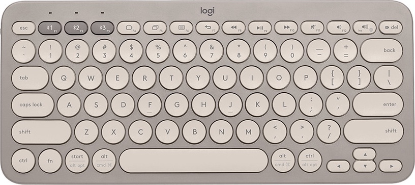 Klaviatūra Logitech K380 Multi-Device Angļu (INT), smilškrāsas, bezvadu