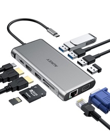USB-разветвитель Aukey CB-C78, серебристый
