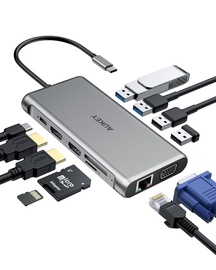 USB šakotuvas Aukey CB-C78, sidabro