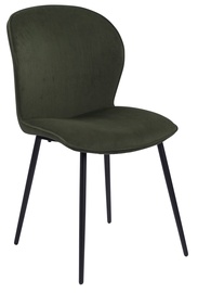 Ēdamistabas krēsls Evelyn Loyd 8 87552, matēts, melna/olīvzaļa, 58.5 cm x 43 cm x 82 cm