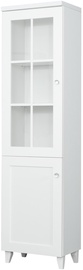 Vitrīna Bodzio Majorka MA05L-BI, balta, 36.5 cm x 50 cm x 194 cm
