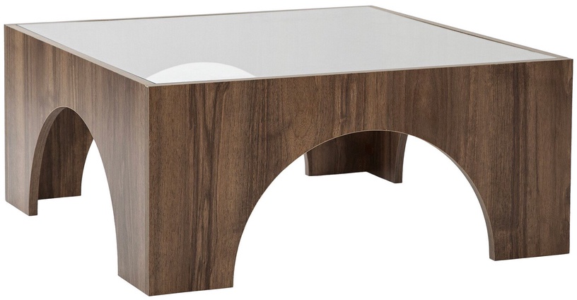 Журнальный столик Kalune Design Seine, ореховый/темно-серый, 50 см x 50 см x 37 см