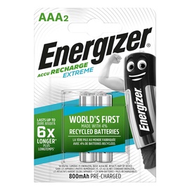 Uzlādējamās baterijas Energizer, AAA, 800 mAh, 2 gab.