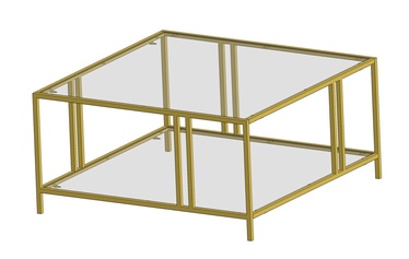 Журнальный столик Kalune Design Uranüs, золотой, 80 см x 80 см x 40 см