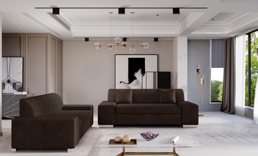 Комплект мягкой мебели Porto 2 + 3 Dora 28, комнатные, коричневый