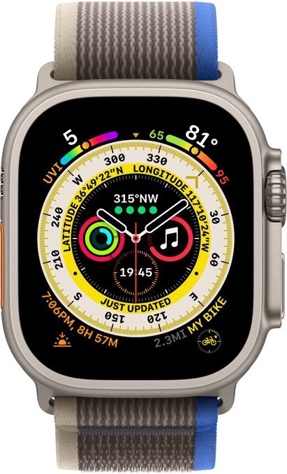 Nutikell Apple Watch Ultra GPS + Cellular 49mm M/L, titaan