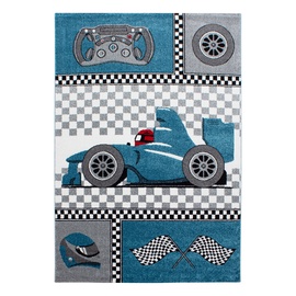 Ковер комнатные Ayyildiz Kids Race Car 2002900460, синий/черный/серый, 290 см x 200 см