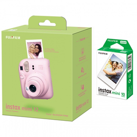 Моментальный фотоаппарат Fujifilm Instax Mini 12 + Instax Mini Glossy 10pcs, розовый