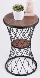 Kafijas galdiņš Kalune Design SEH-4575, brūna/melna, 350 mm x 350 mm x 570 mm
