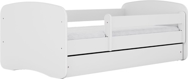 Bērnu gulta vienvietīga Kocot Kids Babydreams, balta, 144 x 80 cm, ar nodalījumu gultas veļai