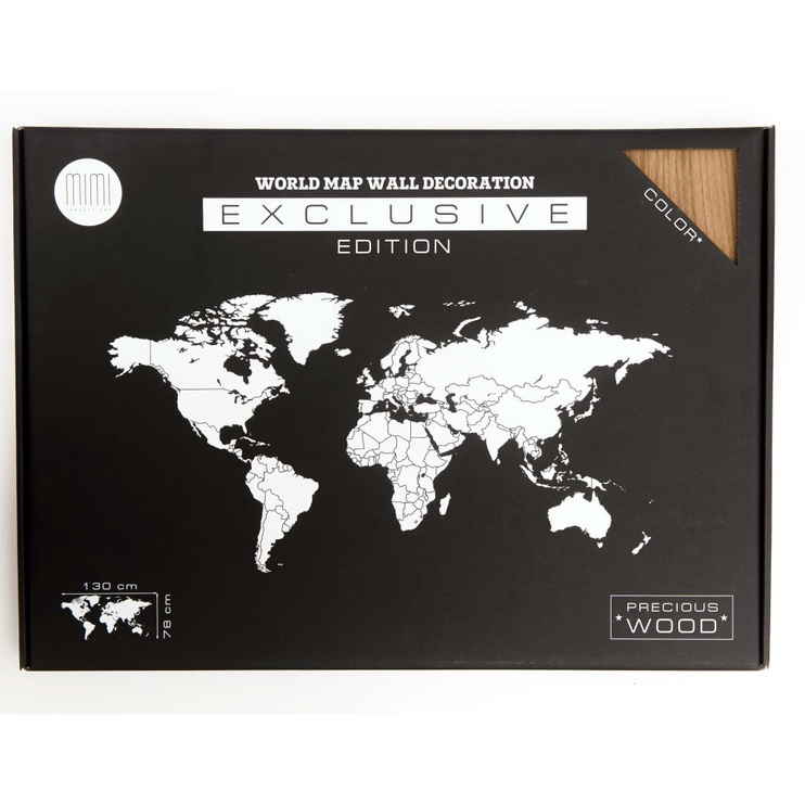 3D puzle VLX MiMi Innovations Wooden World Map Exclusive 425844, 130 cm x 78 cm