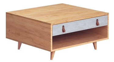 Kohvilaud Kalune Design Brida, hall/tamm, 80 cm x 80 cm x 40 cm
