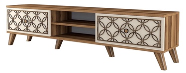 TV-laud Kalune Design Class, pähklipuu/kreemjasvalge, 180 cm x 35 cm x 44 cm