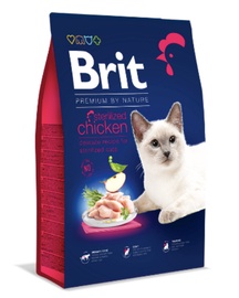 Sausā kaķu barība Brit Premium By Nature Cat Sterilised, vistas gaļa/aknas, 0.3 kg