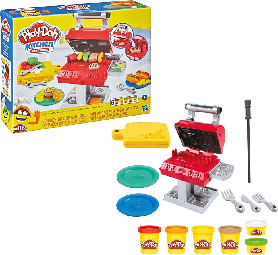 Play-Doh Kitchen - La Machine à Pop Corn - Pâte à modeler - Hasbro - 6  Dosen Play-Doh - 2 Rezeptkarten