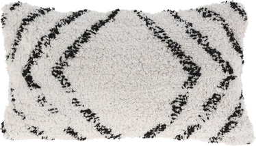 Dekoratiivne padi, valge/must, 50 cm x 30 cm