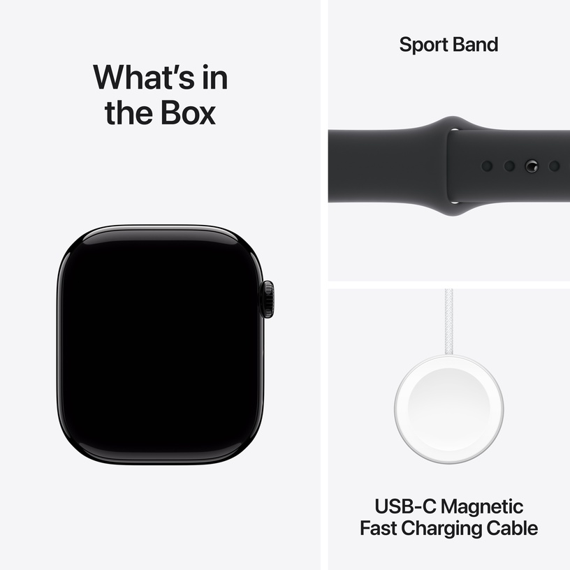 Viedais pulkstenis Apple Watch Series 10 GPS + Cellular Aluminium Case Black Sport Band S/M, jet black
