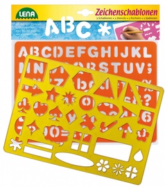 Radošais komplekts Lena Stencils Alphabet 65774, dzeltena/oranža