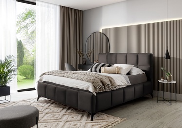 Кровать Mist Riviera 97, 180 x 200 cm, темно-серый, с решеткой