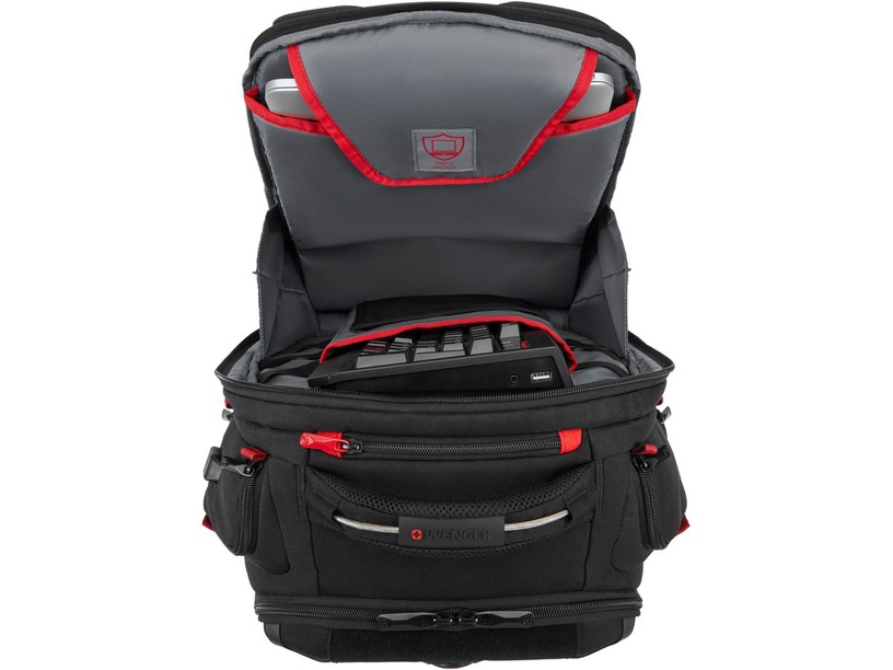 Рюкзак для ноутбука Wenger PlayerOne Gaming NB, черный/красный, 29 л, 17.3″