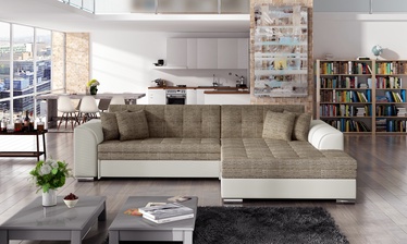 Kampinė sofa Sorento Berlin 03, Soft 33, smėlio, dešininė, 195 x 295 cm x 80 cm