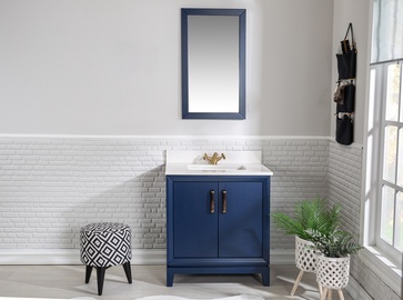 Комплект мебели для ванной Kalune Design Michigan 30, темно-синий, 54 см x 75 см x 86 см