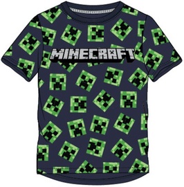 T-krekls Minecraft Creepy Creeper Heads, zila/zaļa