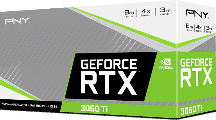 Vaizdo plokštė PNY GeForce RTX 3060 Ti VERTO™️ Dual Fan, 8 GB, GDDR6X -  Senukai.lt