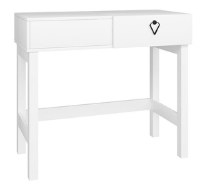 Kosmētikas galds Kalune Design Nero, balta, 42.1 cm x 90 cm x 84.5 cm, with mirror