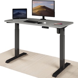 Стол регулируемая высота Desktronic HOME ONE, черный/серый