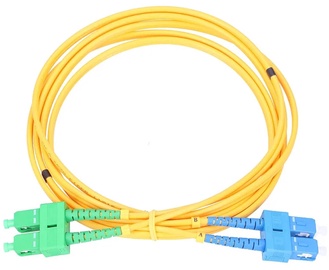 Сетевой кабель Extralink G652D SM Duplex 3mm Patchcord SC/UPC, SC/APC, 1 м, желтый