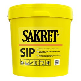 Готовая декоративная силиконовая штукатурка Sakret SIP, декоративный, 25 кг