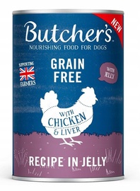 Märg koeratoit Butchers Recipe in Jelly Chicken, kanaliha, 0.4 kg