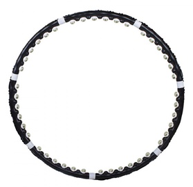 Gimnastikos lankas Springos Hula Hoop, 850 mm, 0.9 kg, juoda