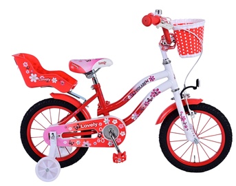 Vaikiškas dviratis, miesto Volare Lovely, baltas/raudonas, 14"