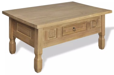 Kafijas galdiņš VLX Mexico Pinewood, brūna, 1000 mm x 600 mm x 450 mm