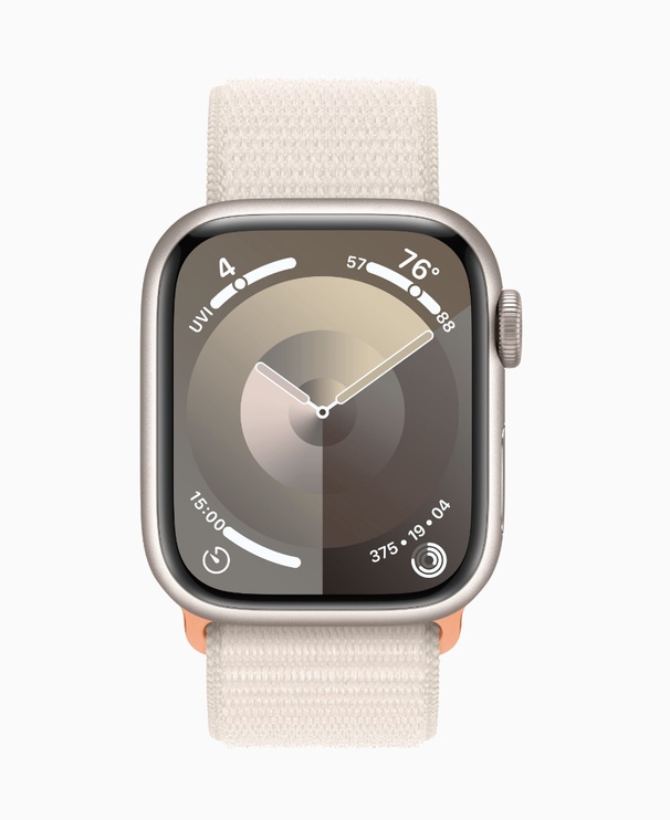 Nutikell Apple Watch Series 9 GPS, 41mm Starlight Aluminium Starlight Sport Loop, beež
