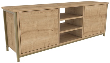 TV-laud Kalune Design Otis, pruun/kuldne, 35.3 cm x 140 cm x 50.8 cm