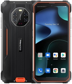 Mobiiltelefon Blackview BV8800, must/oranž, 8GB/128GB